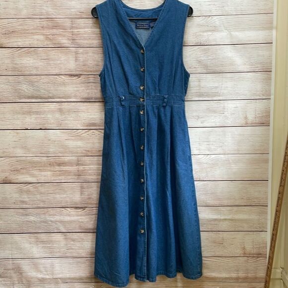 VINTAGE WILLOW RIDGE DENIM MAXI DRESS - Picture 1 of 5